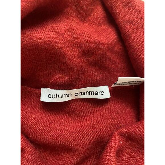 Autumn Cashmere Tie-Back Sweater Red Tunic Knit Size Extra Small Holiday - Picture 11 of 12